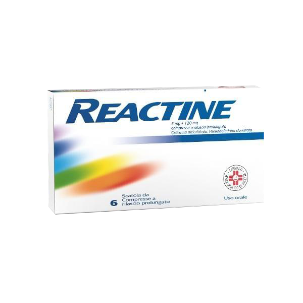 REACTINE 6 Compresse 5 mg+120 mg