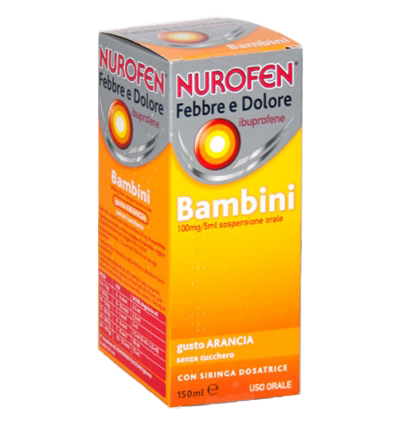 NUROFEN Febbre e Dolore Sospensione Orale Bambini 100 mg/5 ml Gusto Arancia