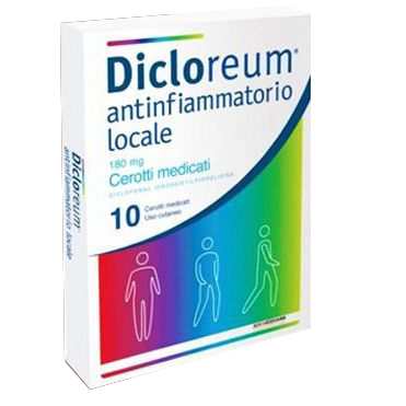 DICLOREUM Antinfiammatorio Locale 180 mg. 10 Cerotti Medicati