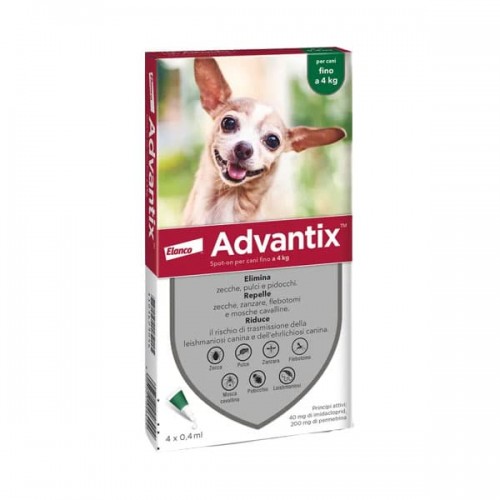 Advantix Spot On Per Cani da 0-4 kg 4 Pipette