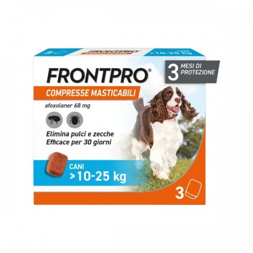 FrontPro 3 Compresse Masticabili 68 mg Cani 10-25 Kg