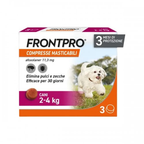 FrontPro 3 Compresse Masticabili 11,3 mg Cani 2-4 Kg