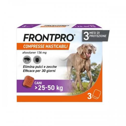 FrontPro 3 Compresse Masticabili 136 mg Cani 25-50 Kg