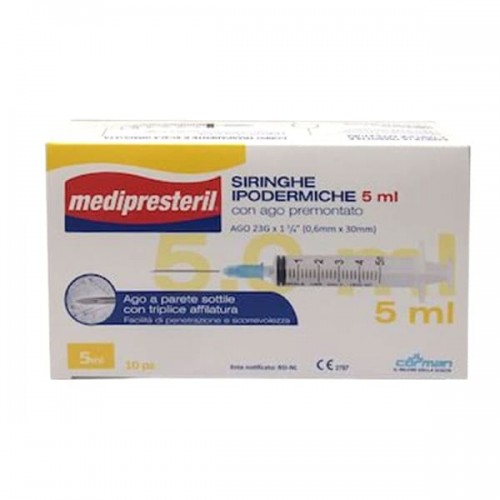 Medipresteril Siringa Ipodermica G23 5ml