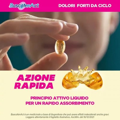 Buscofen Act 400 mg Ibuprofene Analgesico 20 Capsule Molli