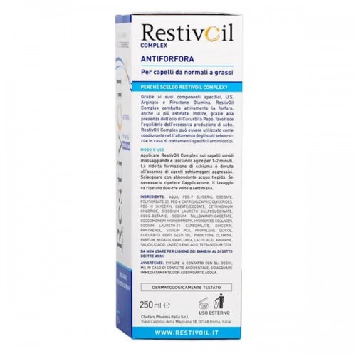 Restivoil Complex Antiforfora Capelli Grassi 250 ml
