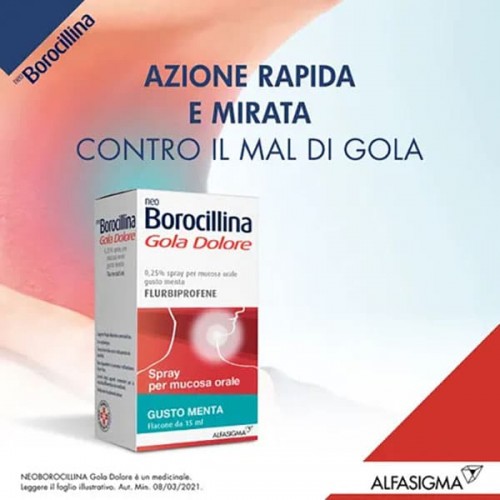 Neoborocillina Gola Dolore Spray 15 ml gusto menta