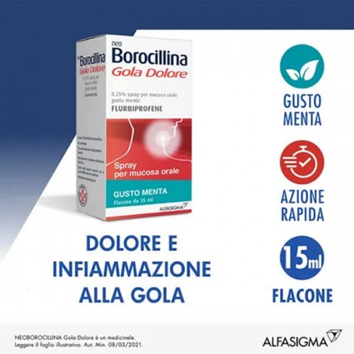 Neoborocillina Gola Dolore Spray 15 ml gusto menta