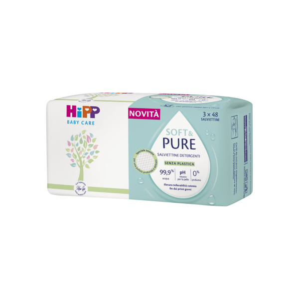 Hipp salviettine soft&pure 3x48 pezzi