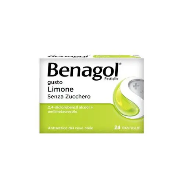 Benagol*24 pastiglie 0,6 mg + 1,2 mg limone senza zucchero
