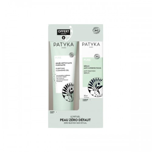 Patyka Cofanetto Pure siero anti imperfezione 50ml + gel detergente purificante 150ml