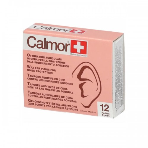 Calmor Tappo auricolare antisuono in cera naturale 12 pezzi