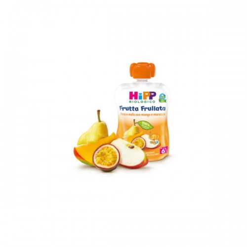Hipp bio frutta frullata pera/mela con mango e maracuja 90g