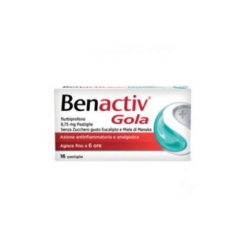 Benactiv gola*16 pastiglie 8,75 mg senza zucchero miele di manuka e eucalipto