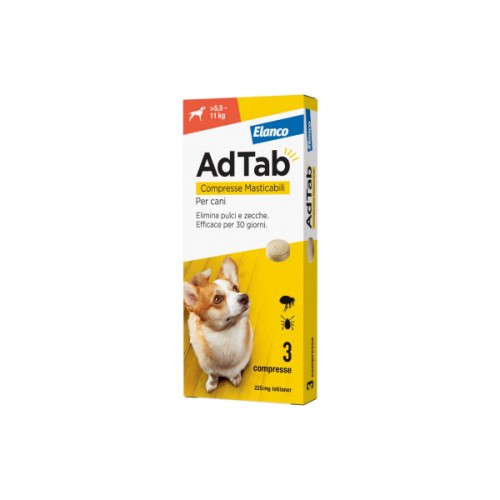 Adtab*3 cpr masticabili 225 mg per cani da 5,5 a 11 kg