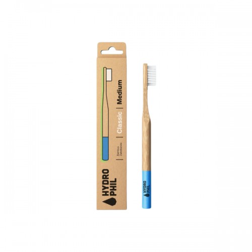 Hydrophil spazzolino bambu' adulti blu setole medie