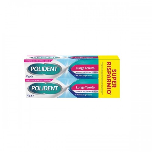Adesivo protesi dentali polident lunga tenuta 2 tubetti x 70 g