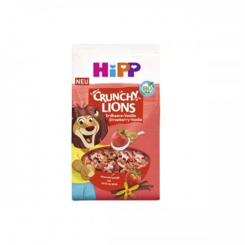 Hipp crunchy lions fragola & vaniglia 300 g
