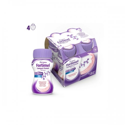 Fortimel compact protein fragola 4 bottiglie 125 ml