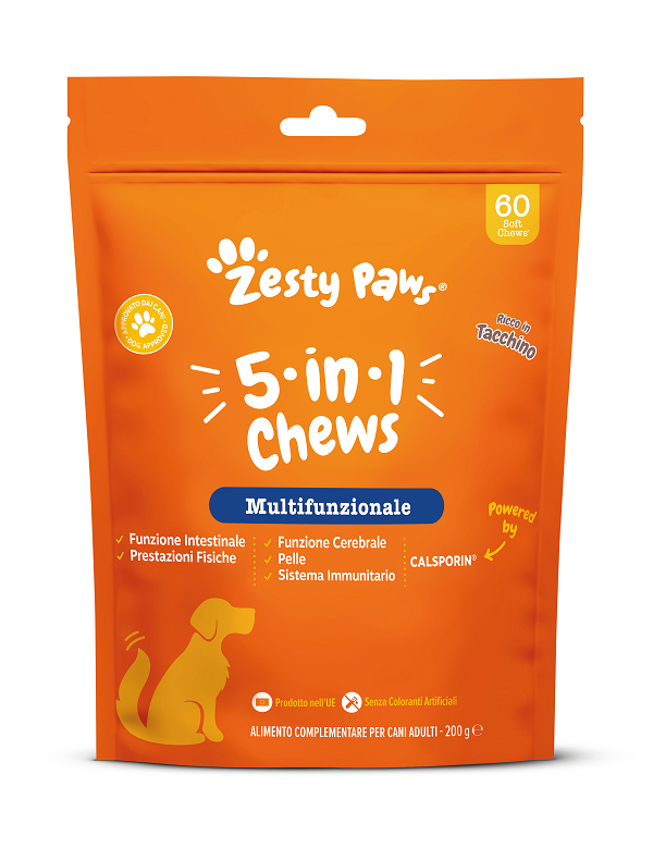 Zesty paws 5 in 1 60 chews turkey