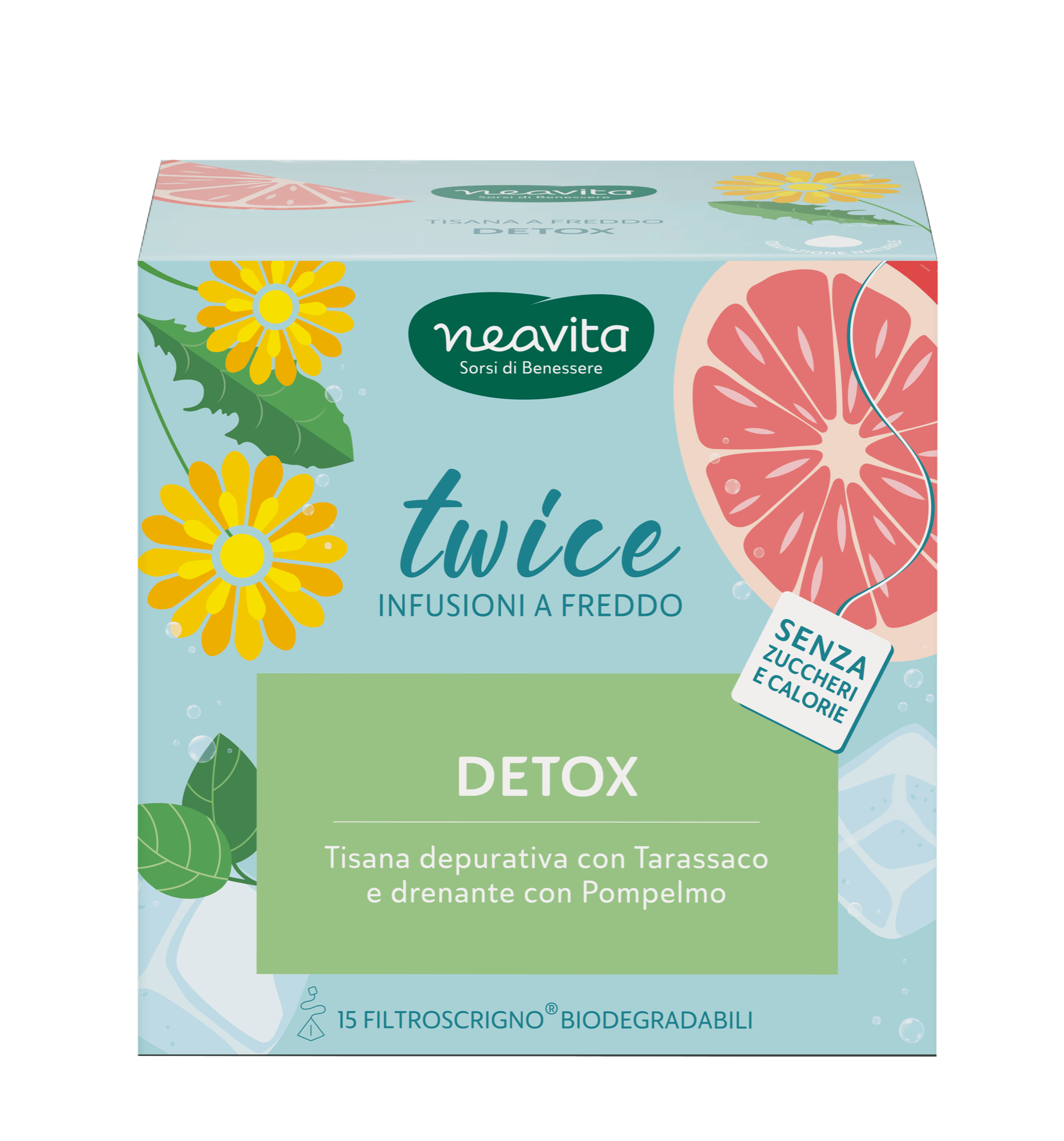 Neavita tisana twice detox filtroscrigno 15 pezzi
