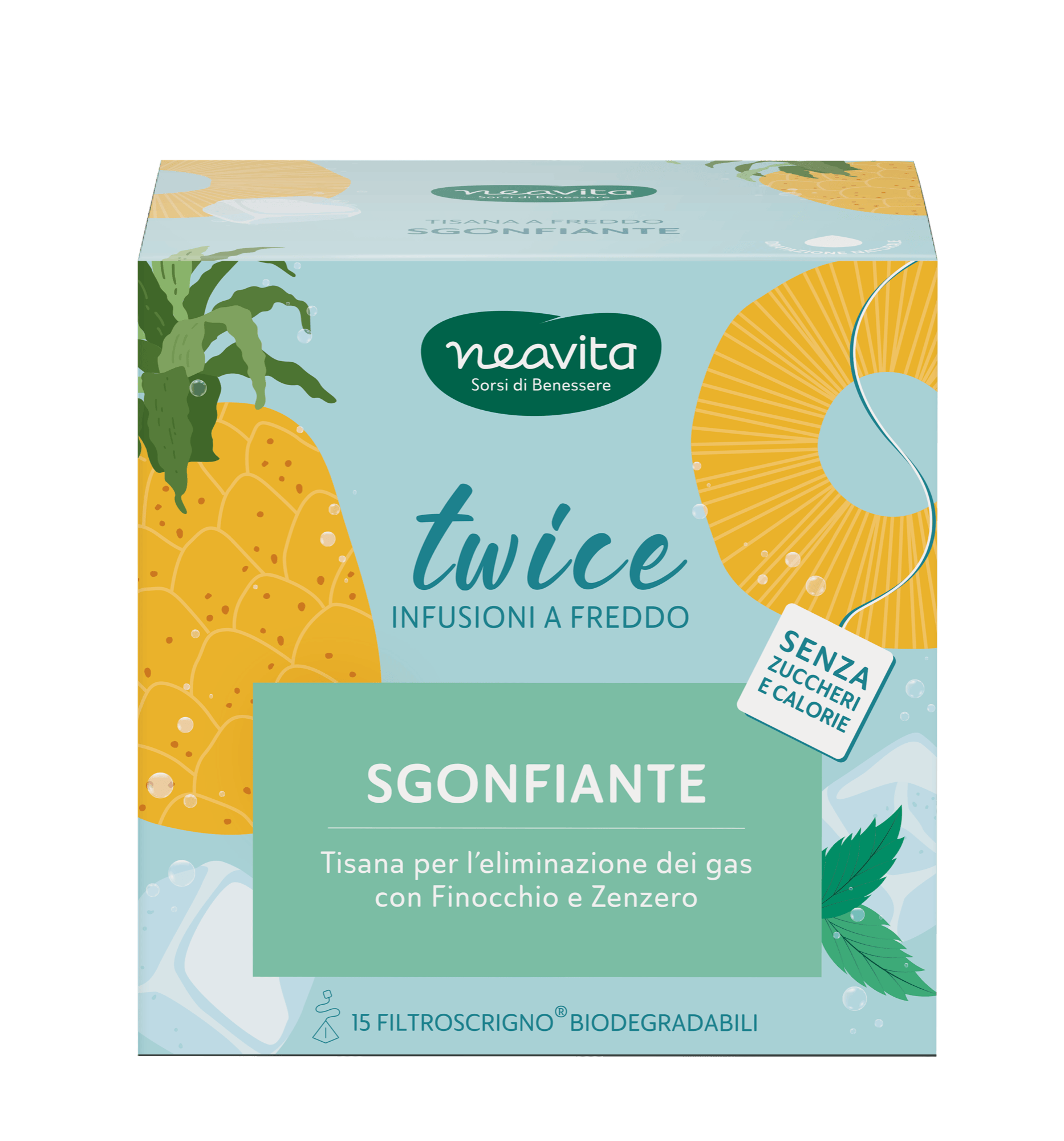 Neavita tisana twice sgonfiante filtroscrigno 15 pezzi