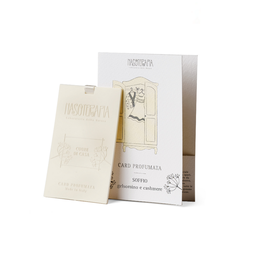 Card profumata singola soffio di gelsomino e cashmere nasoterapia