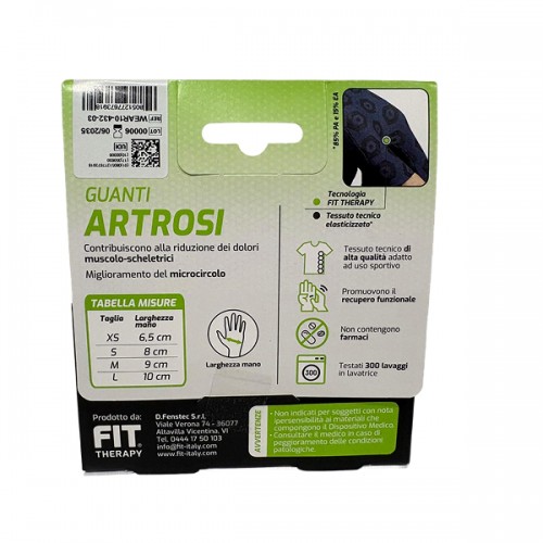 Guanti fit therapy pantone 432 xs