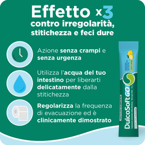 Dulcosoft go senza zucchero senza glutine senza lattosio gusto limone 20 bustine da 20 ml